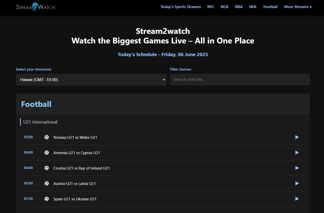 Stream2Watch soccer streaming